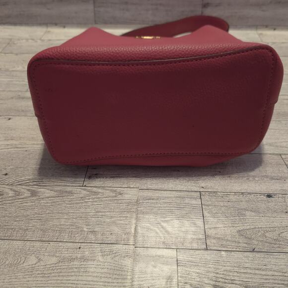 COACH Small Town Bucket Bag in Colorblock Stripe Pink White NO CROSSBODY STRAP - Picture 4 of 16